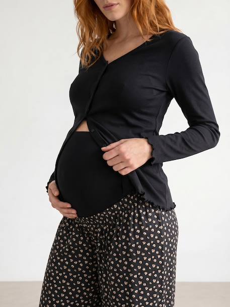 Pyjama 2 pièces allaitement anthracite+bleu nuit - vertbaudet enfant 
