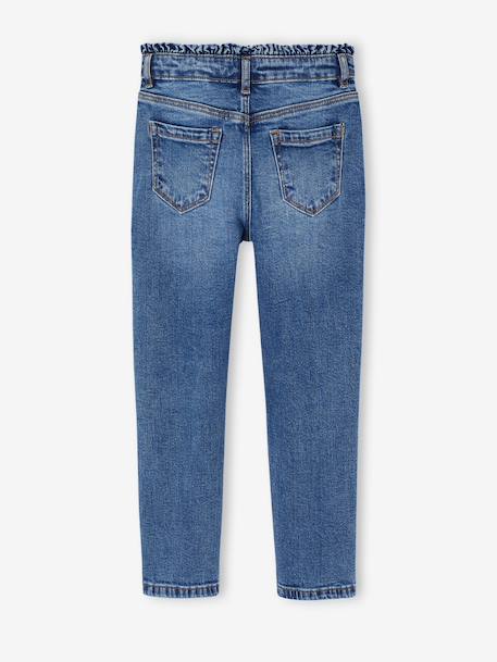 Slim jeans voor meisjes lichtblauw+middenblauw - vertbaudet enfant 