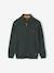 Gilet zippé col montant personnalisable garçon Bleu chiné+Ecru chiné - BROSS B 0294+vert chiné - vertbaudet enfant 