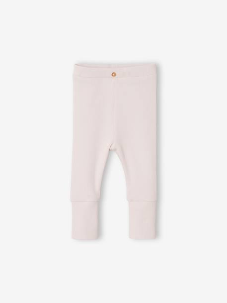 Lange legging voor baby's BASICS beige+donkerbruin+lichtroze+marineblauw+ROSE CLAIR UNI+saliegroen - vertbaudet enfant 