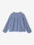 Personaliseerbare meisjesblouse van katoenen gaas chambrayblauw+ecru+wit, bedrukt - vertbaudet enfant 