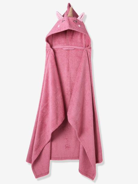 Serviette à capuche licorne framboise - vertbaudet enfant 