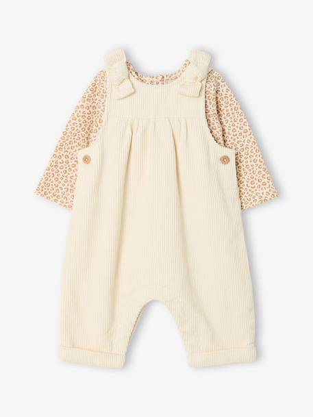 Ensemble salopette et body bébé fille vanille - vertbaudet enfant 
