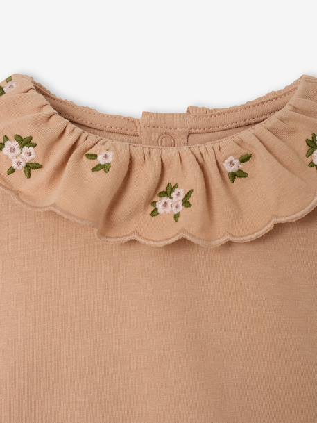Babyshirt met kraagje en borduursel rouge - vertbaudet enfant 