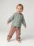 Babyshirt met lange mouwen en print saliegroen+vanille - vertbaudet enfant 