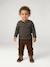 T-shirt manches longues bébé garçon cappuccino+kaki - vertbaudet enfant 