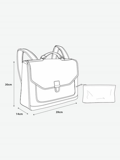 Polyester schooltas voor meisjes lila (poederkleur) - vertbaudet enfant 