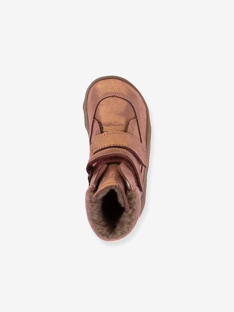 Blotevoetenlaarzen voor kinderen ZERU TEX WINTER BAREFOOT Froddo donkerblauw+goudroze+petrolblauw - vertbaudet enfant 