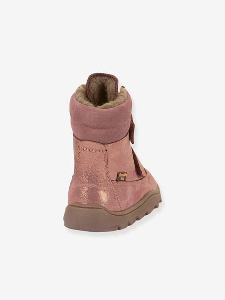 Blotevoetenlaarzen voor kinderen ZERU TEX WINTER BAREFOOT Froddo donkerblauw+goudroze+petrolblauw - vertbaudet enfant 