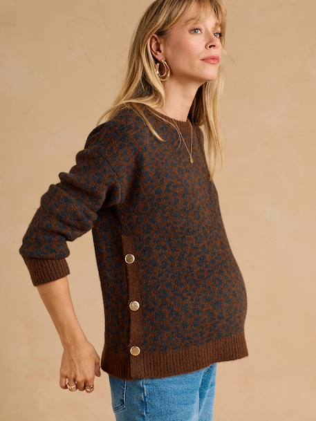 Pull de grossesse et allaitement chocolat - vertbaudet enfant 
