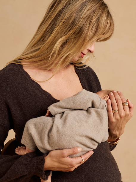 Pull grossesse et allaitement chocolat - vertbaudet enfant 