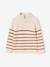 Gestreept sweater met lange mouwen voor jongens ecru+marineblauw - vertbaudet enfant 