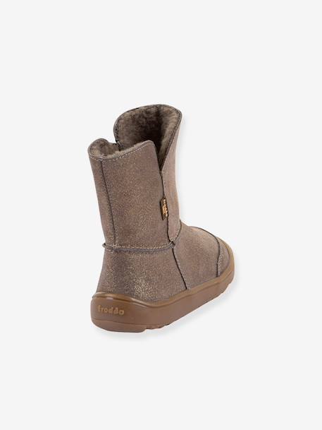 Bottes pieds nus enfants BAREFOOT TEX SUEDE Froddo beige imprimé+bordeaux+bronze+gris+noir+or - vertbaudet enfant 