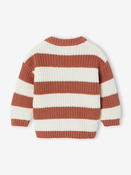 Pull bébé garçon manches longues marine+terracotta - vertbaudet enfant 