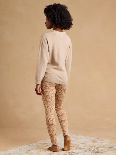 Zwangerschapsset wikkelvest gemêleerd beige - vertbaudet enfant 