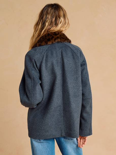 Manteau court de grossesse gris souris - vertbaudet enfant 