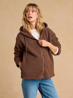 -Sweat zippé en sherpa évolutif avec protège bébé