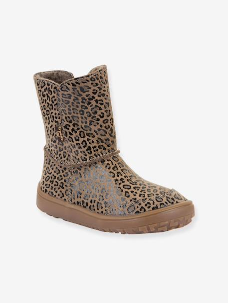 Bottes pieds nus enfants BAREFOOT TEX SUEDE Froddo beige imprimé+bordeaux+bronze+gris+noir+or - vertbaudet enfant 