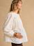 Blouse de grossesse et allaitement brodée crème - vertbaudet enfant 