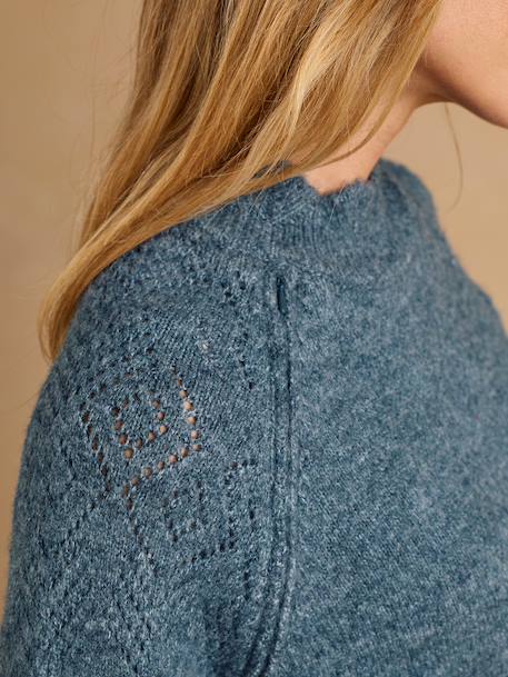 Robe pull grossesse et allaitement bleu grisé - vertbaudet enfant 