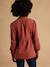 Zwangerschaps- en borstvoedingsblouse in macramé kant ENVIE DE FRAISE terracotta+wit - vertbaudet enfant 