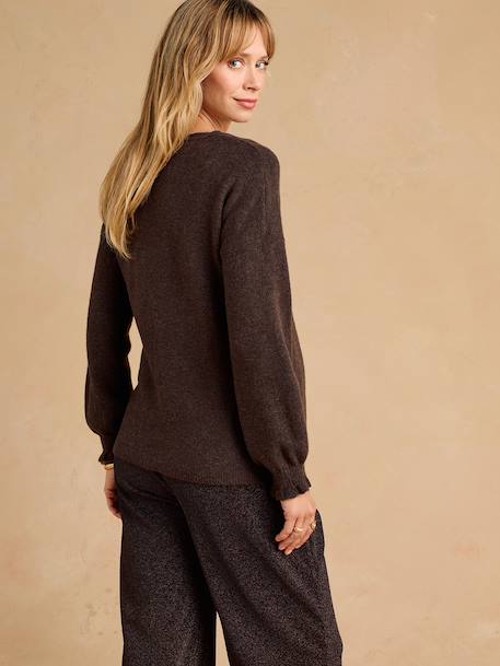 Pull grossesse et allaitement chocolat - vertbaudet enfant 