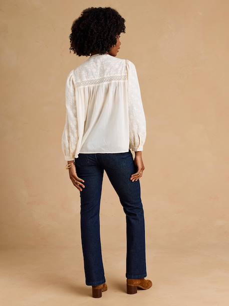 Flared zwangerschapsjeans donkerblauw - vertbaudet enfant 
