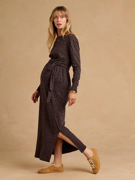 Robe longue de grossesse chocolat - vertbaudet enfant 