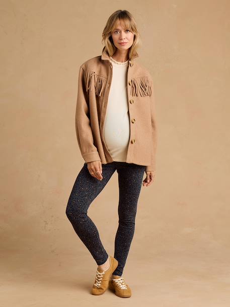 Legging Grossesse Léopard beige+gris foncé - vertbaudet enfant 