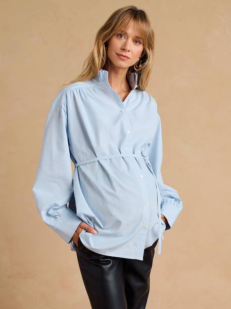 Chemise de grossesse et allaitement bleu ciel - vertbaudet enfant 