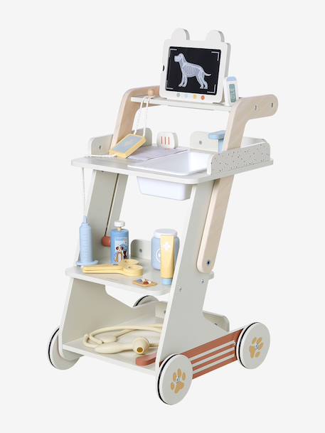 Chariot vétérinaire en bois FSC® écru - vertbaudet enfant 