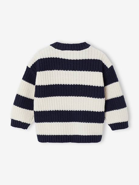 Pull bébé garçon manches longues marine+terracotta - vertbaudet enfant 