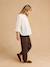 Blouse de grossesse et allaitement brodée crème - vertbaudet enfant 