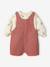 Ensemble bébé fille sweat et salopette vieux rose - vertbaudet enfant 