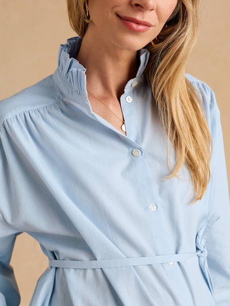 Chemise de grossesse et allaitement bleu ciel - vertbaudet enfant 