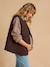 Veste matelassée évolutive avec protège-bébé grossesse et post grossesse en gaze de coton chocolat+écru+kaki - vertbaudet enfant 