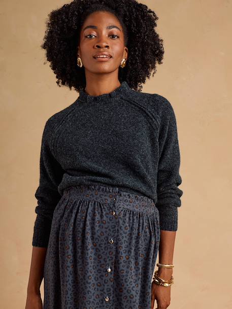Pull grossesse et allaitement noir - vertbaudet enfant 