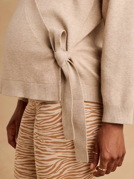 Ensemble cache coeur grossesse beige chiné - vertbaudet enfant 