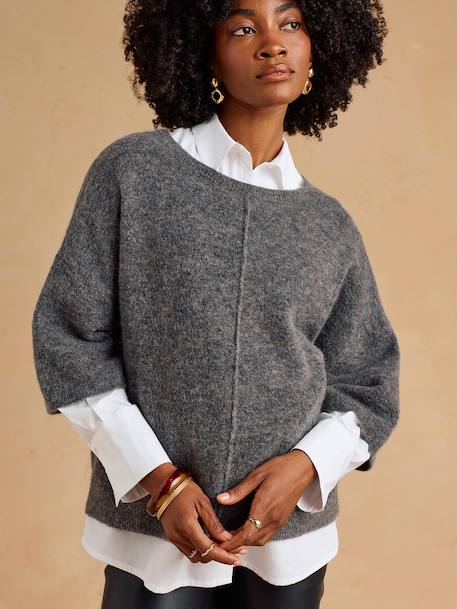 Pull de grossesse chocolat - vertbaudet enfant 