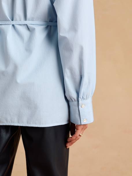 Zwangerschaps- en voedingsblouse hemelsblauw - vertbaudet enfant 