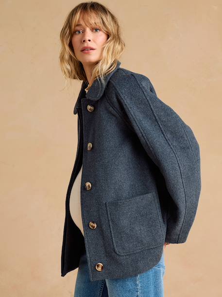 Manteau court de grossesse gris souris - vertbaudet enfant 