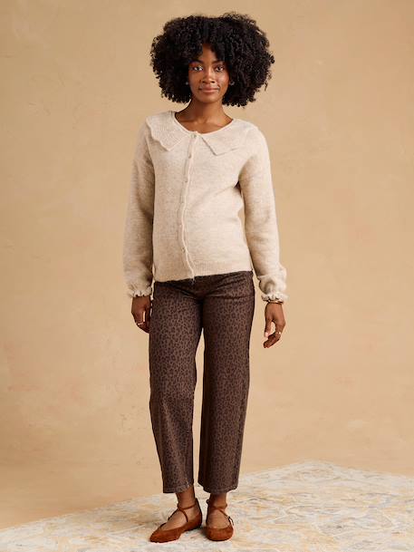 Pull grossesse et allaitement Colette beige chiné - vertbaudet enfant 