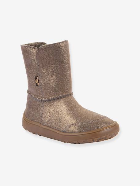 Bottes pieds nus enfants BAREFOOT TEX SUEDE Froddo beige imprimé+bordeaux+bronze+gris+noir+or - vertbaudet enfant 