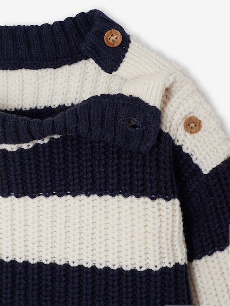 Pull bébé garçon manches longues marine+terracotta - vertbaudet enfant 