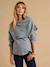 Pull de grossesse et allaitement drapé gris chiné - vertbaudet enfant 