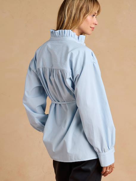 Zwangerschaps- en voedingsblouse hemelsblauw - vertbaudet enfant 