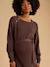 Robe en tricot grossesse et allaitement chocolat+noir - vertbaudet enfant 