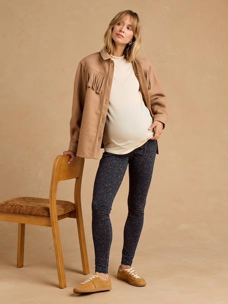 Zwangerschapslegging met luipaardprint beige+donkergrijs - vertbaudet enfant 