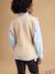 Pull sans manches beige chiné+rouge - vertbaudet enfant 