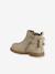 Eerste stap schoenen baby boots leer bruin+goudgeel+zwart - vertbaudet enfant 